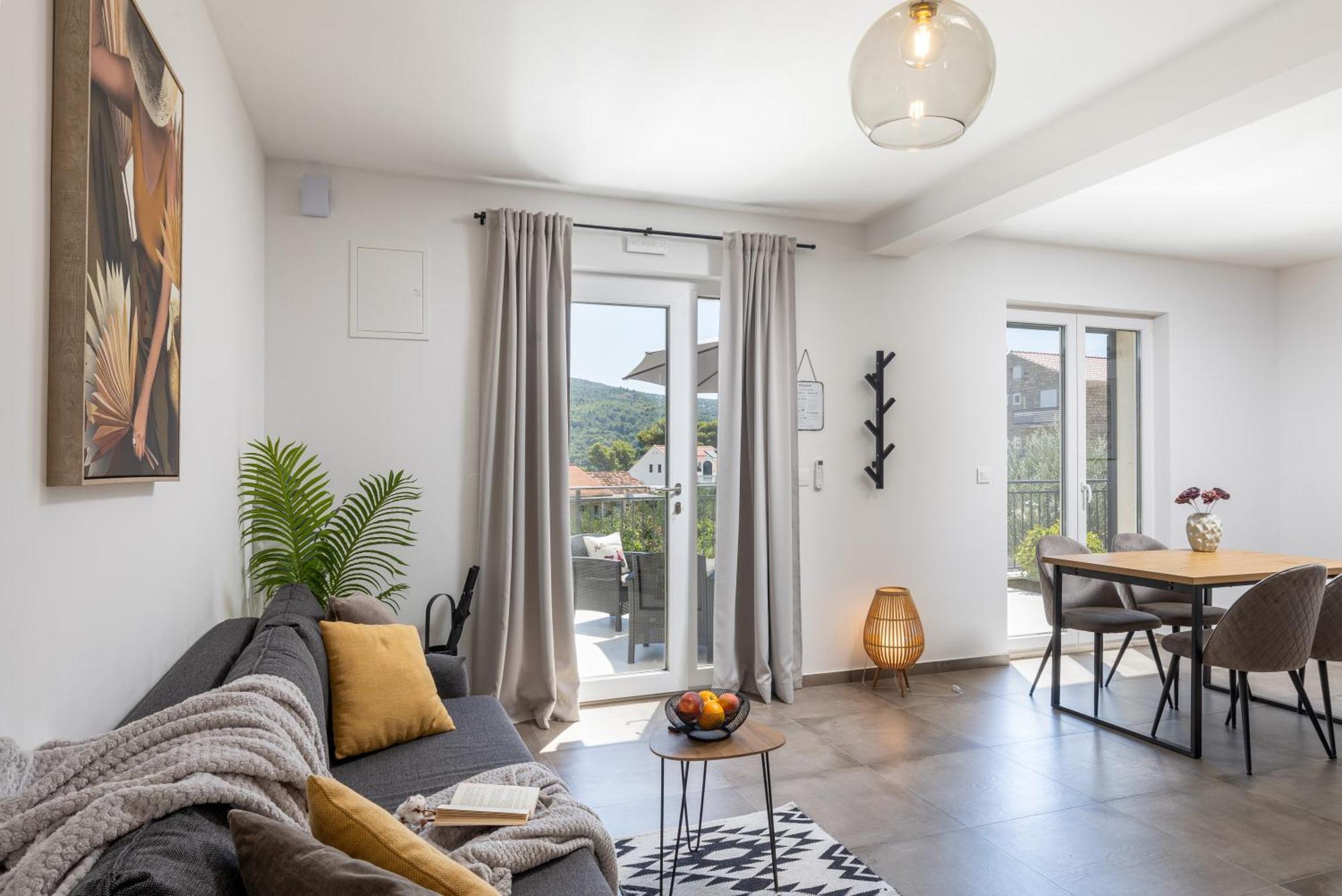 Honoris - Brand New - Private Parking - 90 M From The Beach- Terrace Apartment Slano